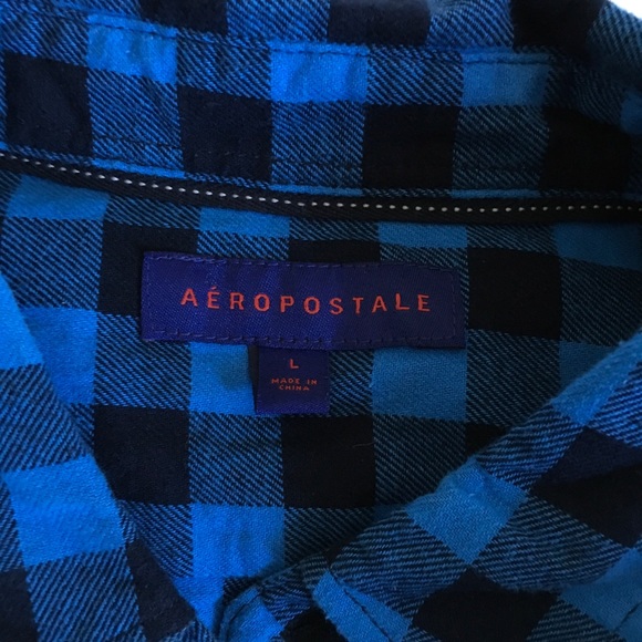 Aeropostale Plaid Shirt Large - Picture 6 of 7